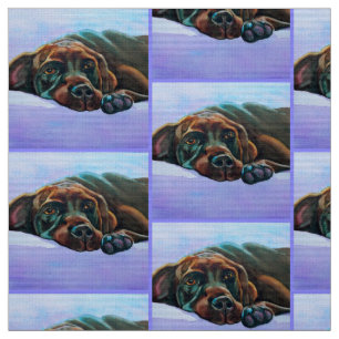 Relaxter Schokolade Labrador Retriever Dog Fabric Stoff