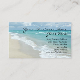 Relaxter Strand Eleganter Wellness-Center Massage Visitenkarte