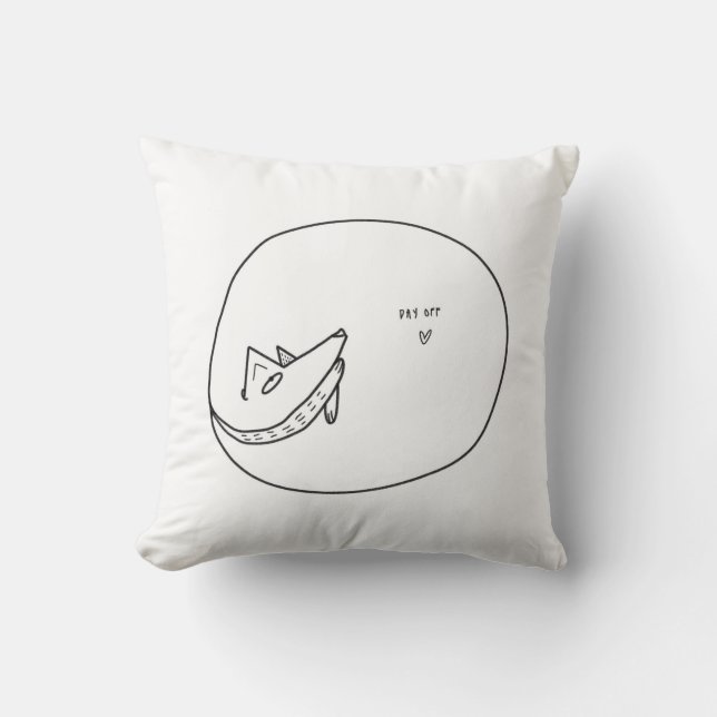 Relaxwochenende mit einem Tierhund im Retro-Stil Kissen (Vorderseite)