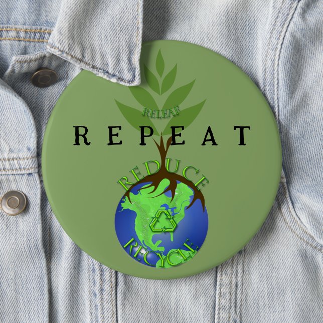 Releaf verringern Gerecycelt Button (Beispiel)