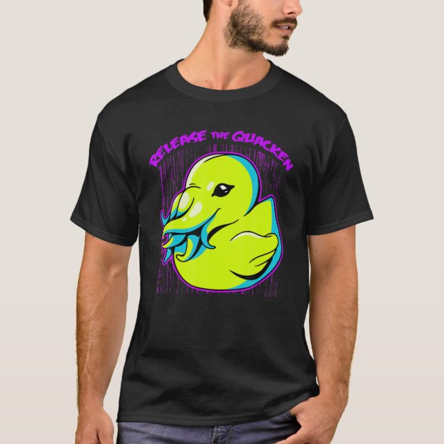 Release des Quacken Rubber Enck Cryptid Kraken T-S T-Shirt (Vorderseite)