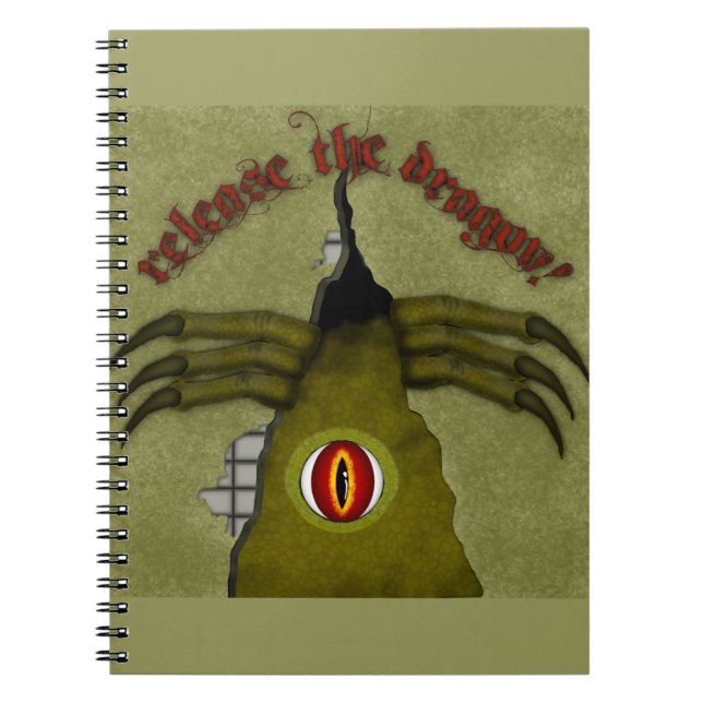 Release The Dragon! Digitale Kunst Notizblock (Vorderseite)