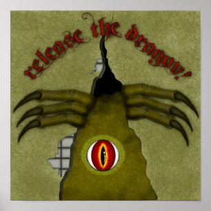 Release The Dragon! Digitale Kunst Poster