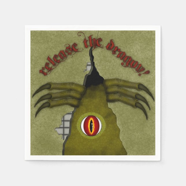 Release The Dragon! Digitale Kunst Serviette (Vorderseite)