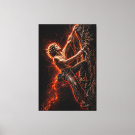 Relentless Ascent – Angelic Climber Power Leinwanddruck