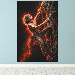 Relentless Ascent – Angelic Climber Power Leinwanddruck