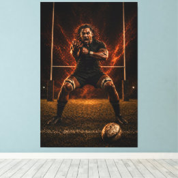 Relentless Dominance – Rugby Power Canvas Print Leinwanddruck