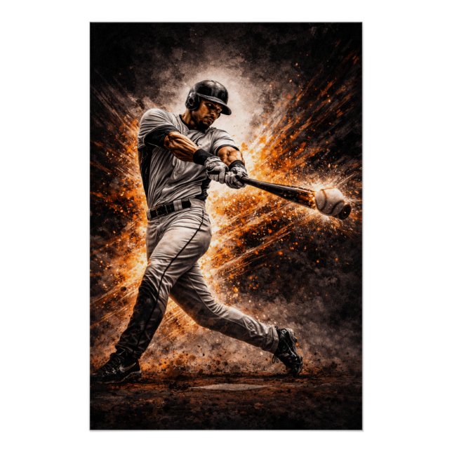Relentless Impact – Baseball Power Swing Poster (Vorderseite)