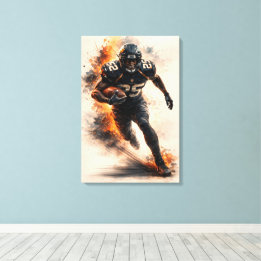 Relentless Rush – Power Football Canvas Print Leinwanddruck