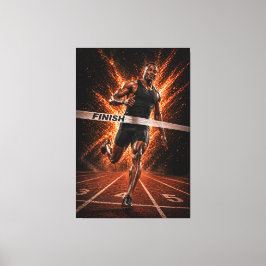Relentless Velocity – Sprint Victory Canvas Print Leinwanddruck