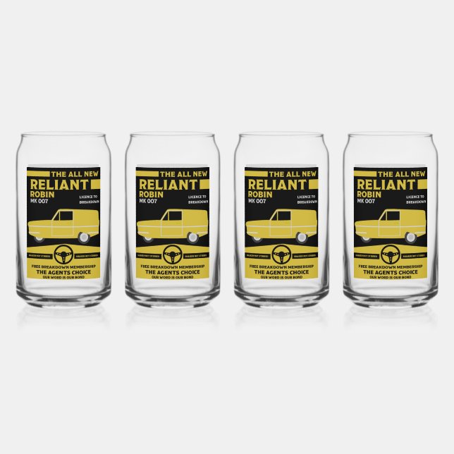 Reliant Robin Car Dosenglas (Vorderseite)