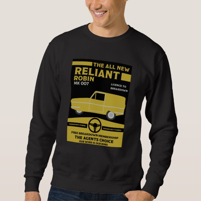 Reliant Robin Car Sweatshirt (Vorderseite)