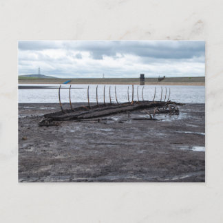 Relic of the Deep: Sunken Boat at Warland Dam Feiertagspostkarte