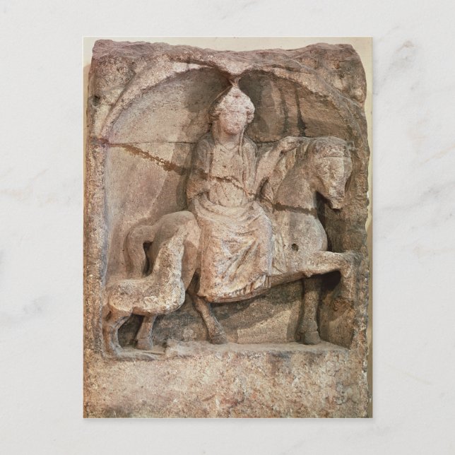 Relief für Epona, gaulische Göttin Postkarte (Vorderseite)