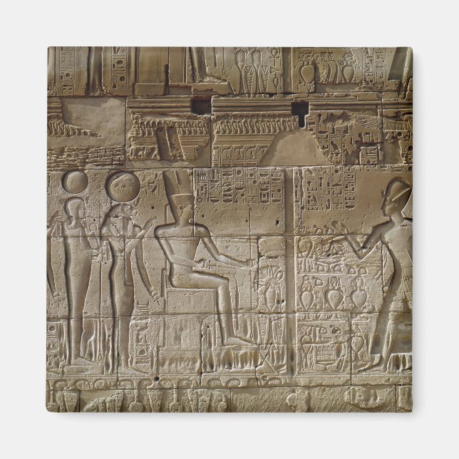 Relief mit der Darstellung von Seti I. Magnet (Vorne)