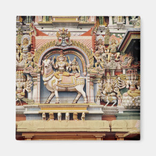 Relief zur Darstellung von Shiva und Parvati Magnet