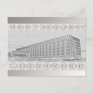 Reliefpostkarte "Neues Rathaus von Lüdenscheid" Postkarte
