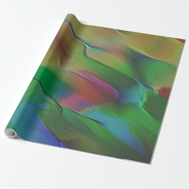 Reliefs mit vorherrschender matte gelb und grün geschenkpapier (Ungerollt)