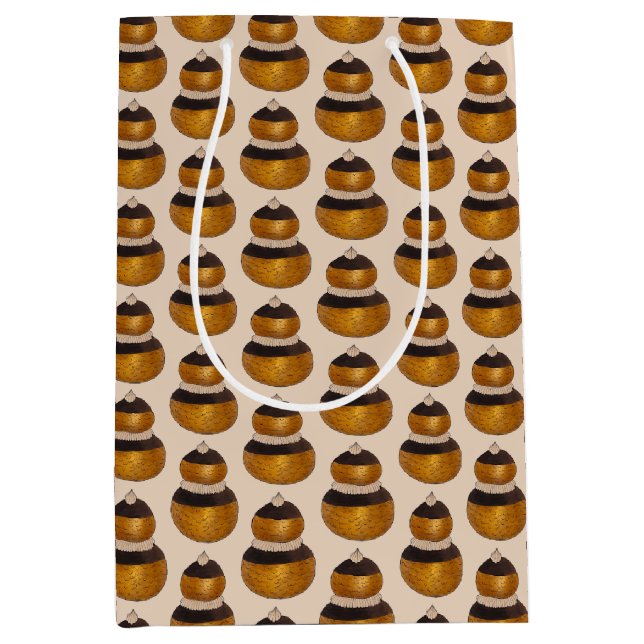 Religiieuse French Choux Konditorei Cream Puff Des Mittlere Geschenktüte (Vorderseite)