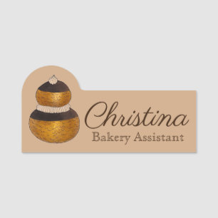 Religiieuse French Choux Konditorei Cream Puff Des Namensschild