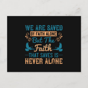 Religion - Der Glaube, der Rette, ist nie allein Postkarte