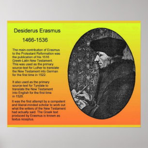Religion, Geschichte, Desiderius Erasmus Poster