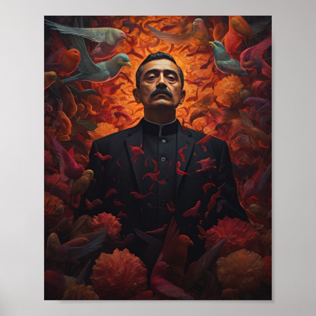 Religion Gift Mexiko Jesus Malverde Poster (Vorne)