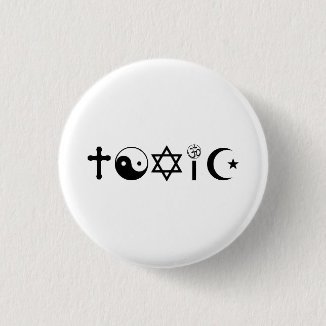 Religion ist giftiger Freethinker Button (Vorderseite)