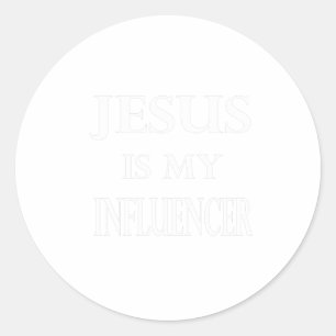 Religion - Jesus ist mein Einfluss Runder Aufkleber