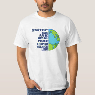 Religion Liebe Freiheit Menschen Erde T-Shirt