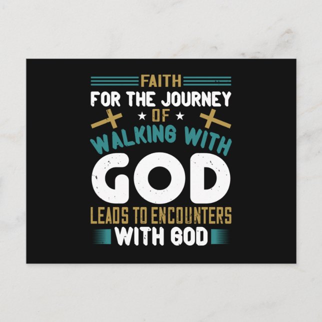Religion - mit Gott gehen Postkarte (Vorderseite)