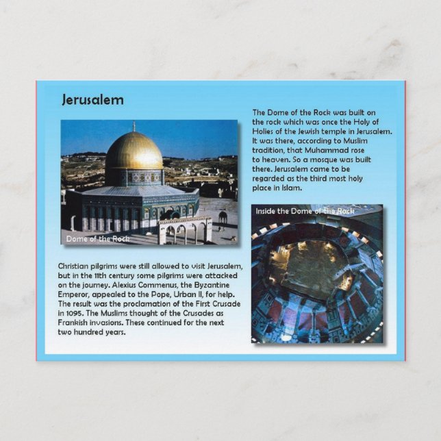 Religion, Pilger nach Jerusalem Postkarte (Vorderseite)