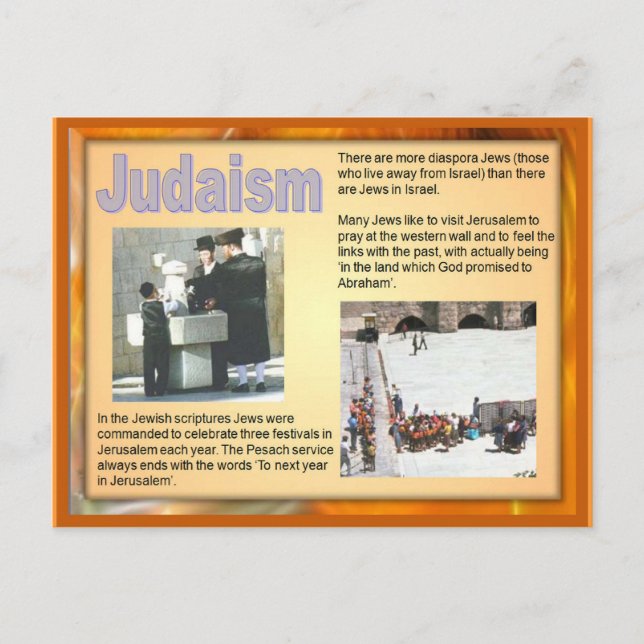 Religion, Pilgerjudaismus Postkarte (Vorderseite)
