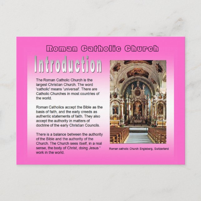Religion, römisch-katholische Kirche, Einführung Postkarte (Vorderseite)