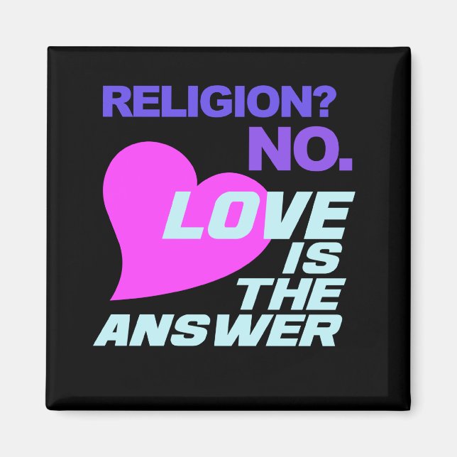 Religion- und Liebe-Magnet Magnet (Vorne)