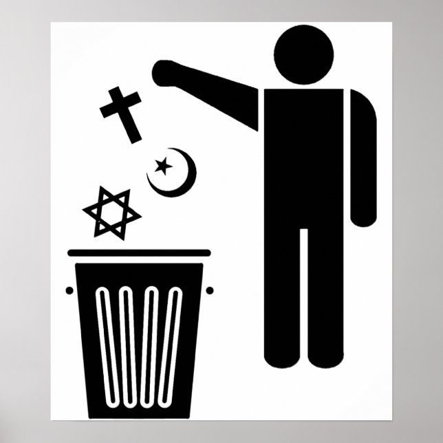 Religion Wastebin Poster (Vorne)