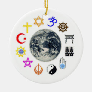 RELIGIONEN DER WELT KERAMIKORNAMENT