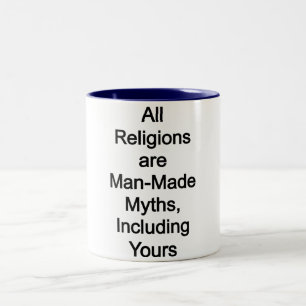Religionen sind Mythen Zweifarbige Tasse