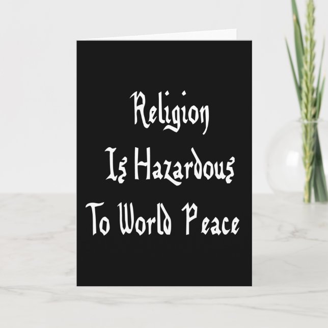 Religions-Gefahr Karte (Vorderseite)