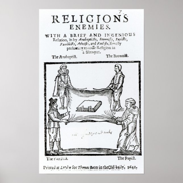Religionsfeinde, 1641 poster (Vorne)