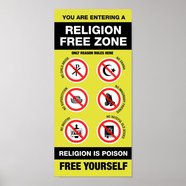 Religionsfreie Zone Poster (Vorne)