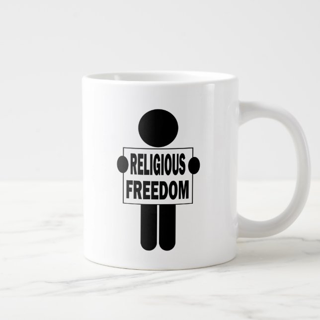 Religionsfreiheit Jumbo-Tasse (Rechts)