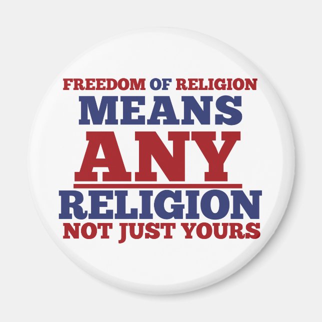Religionsfreiheit Magnet (Vorne)
