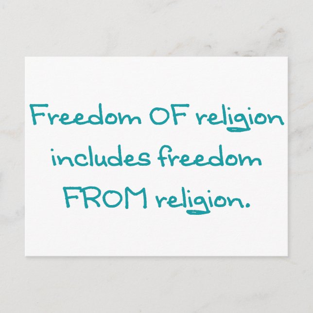 Religionsfreiheit Postkarte (Vorderseite)