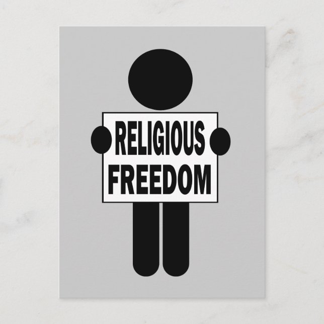 Religionsfreiheit Postkarte (Vorderseite)