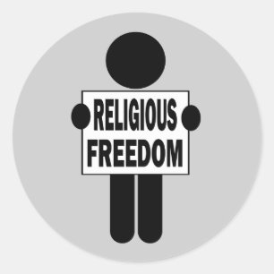 Religionsfreiheit Runder Aufkleber