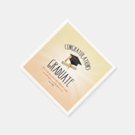 Religiöse Abschluss Gold Sternexplosion mit Black  Serviette