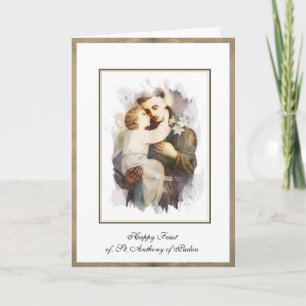 Religiöse Anthony von Padua Kind Jesus Karte