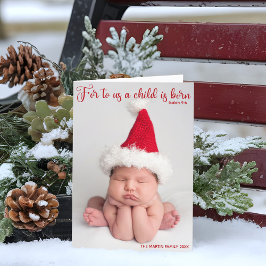 Religiöse Baby Foto Weihnachtsblase geklappt Feiertagskarte