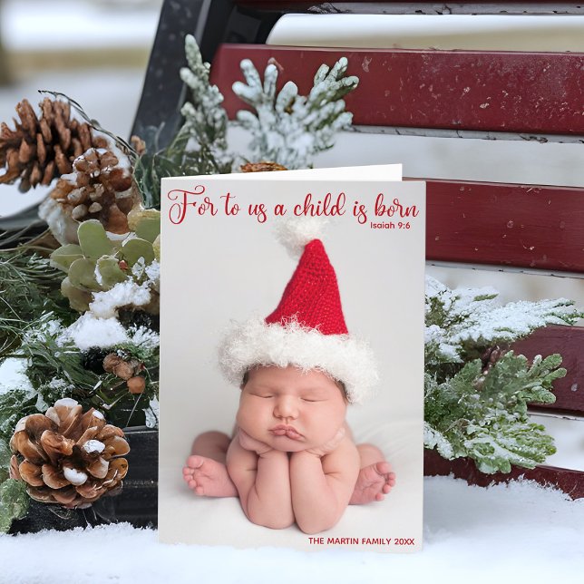 Religiöse Baby Foto Weihnachtsblase geklappt Feiertagskarte (Von Creator hochgeladen)